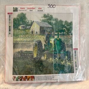 #300.  Diamond Supply Co. Green and Yellow Tractor Diamond Art Kit
